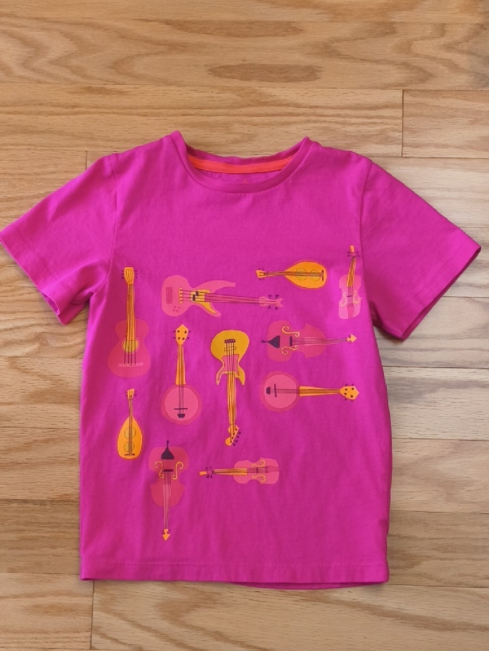 Piccolina Pink Musical Instruments Graphic Tee Size 6 EUC